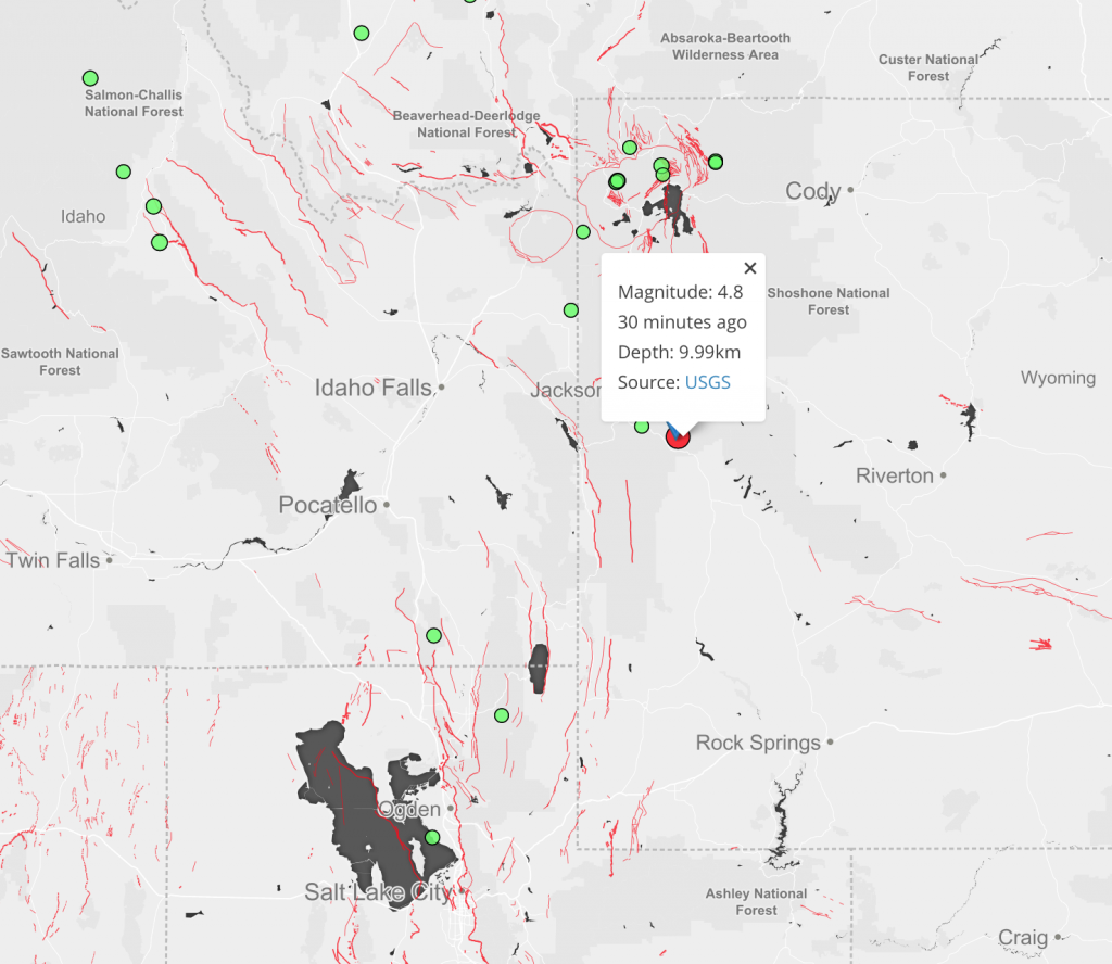 M4.8 earthquake in Wyoming felt in Jackson, WY