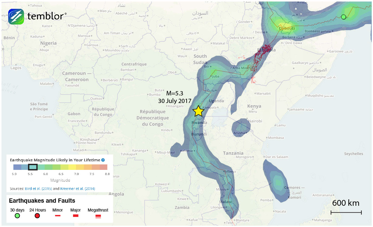 M 5 3 Earthquake Strikes East Africa Rift Temblor Net