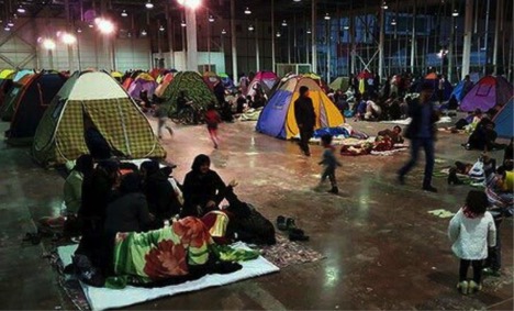 Iranian citizens sleeping in tents following last night's M=4.9 earthquake.