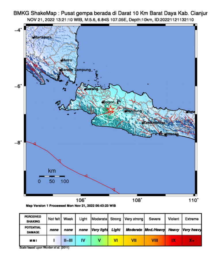 A shallow crustal earthquake impacts West Java - Temblor.net