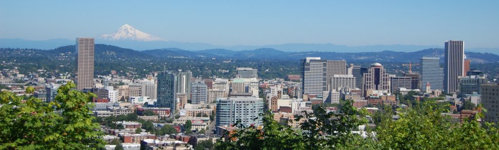 Portland, Oregon, faces seismic risk from both the Cascadia Subduction Zone off the coast and local faults. Credit: Amateria1121, CC BY-SA 3.0, via Wikimedia Commons